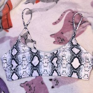 Snakeskin Bikini Top
